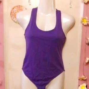 Lunarable (M) Purple Tank Front Racer Back Bodysuit - NWOT